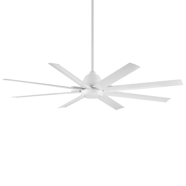Wac Mocha XL Indoor and Outdoor 8-Blade Smart Ceiling Fan 66in Matte White with Remote Control, 120 V F-064 - main